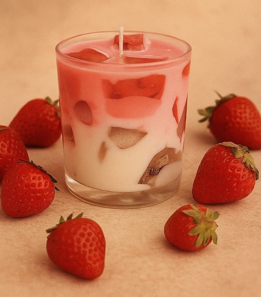 Strawberry Latte Candles - Dev Tandoor Industries